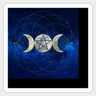 Hekate Triple Moon Goddess Sticker